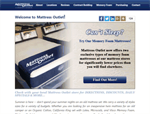 Tablet Screenshot of mattoutlet.com